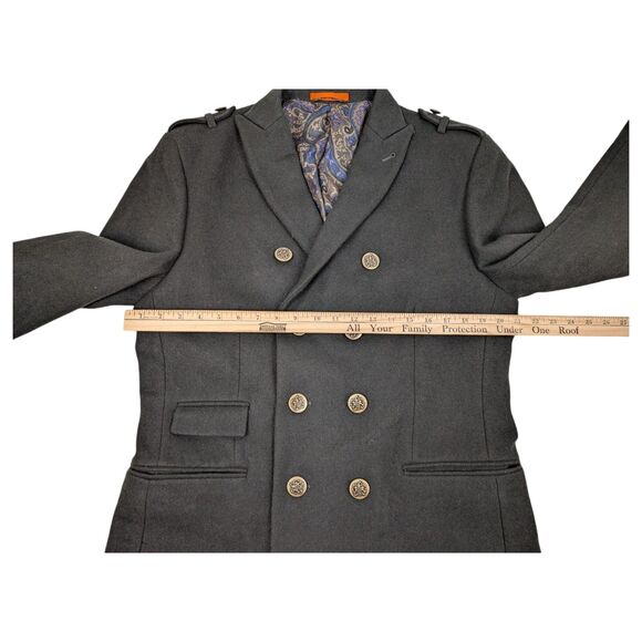 Tallia Double Breasted Green Wool Peacoat - Picture 12 of 16